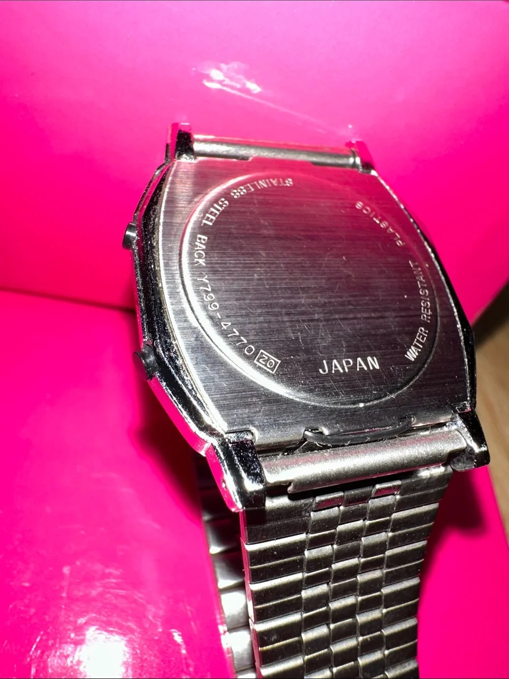 Lorus Black and Silver Digital Alarm Chronograph Watch